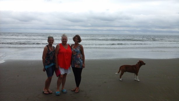 Kim, Gina, Lynn on San Clemente beach